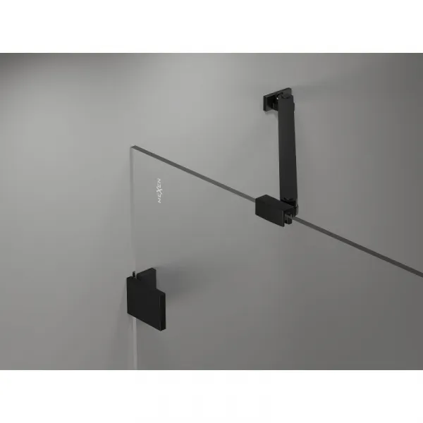 MEXEN/S - Lunar vaňová zástena FIX 80 x 150, transparent, čierna 897-080-000-70-00