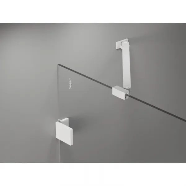 MEXEN/S - Lunar sprchový kút štvrťkruh krídlový pravá 80 x 70, transparent, biela 833-080P-070L-20-00