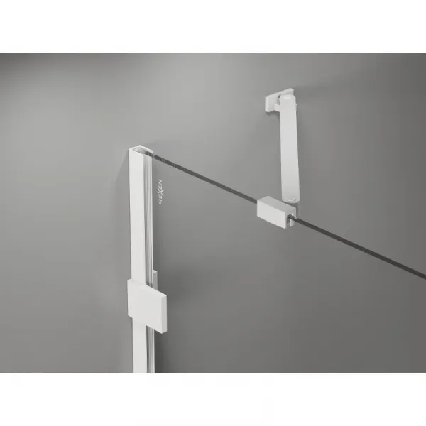 MEXEN/S - Lunar sprchový kút štvrťkruh krídlový ľavá 100 x 70, transparent, biela 833-100L-070P-20-00
