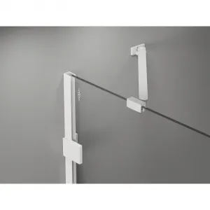 MEXEN/S - Lunar sprchový kút štvrťkruh krídlový ľavá 100 x 70, transparent, biela 833-100L-070P-20-00