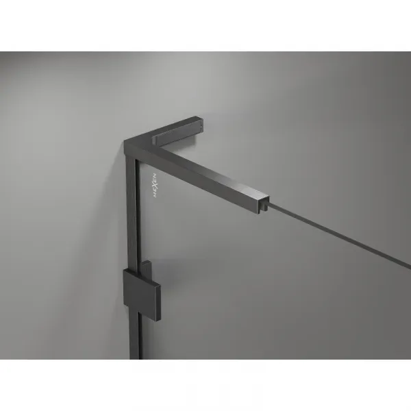 MEXEN/S - Lunar L sprchový kút dvere krídlové pravá 100 x 70, transparent, grafit kartáčovaná 834L-100-070-66-00-P