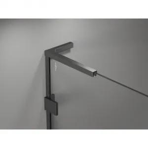 MEXEN/S - Lunar L sprchový kút dvere krídlové pravá 100 x 70, transparent, grafit kartáčovaná 834L-100-070-66-00-P