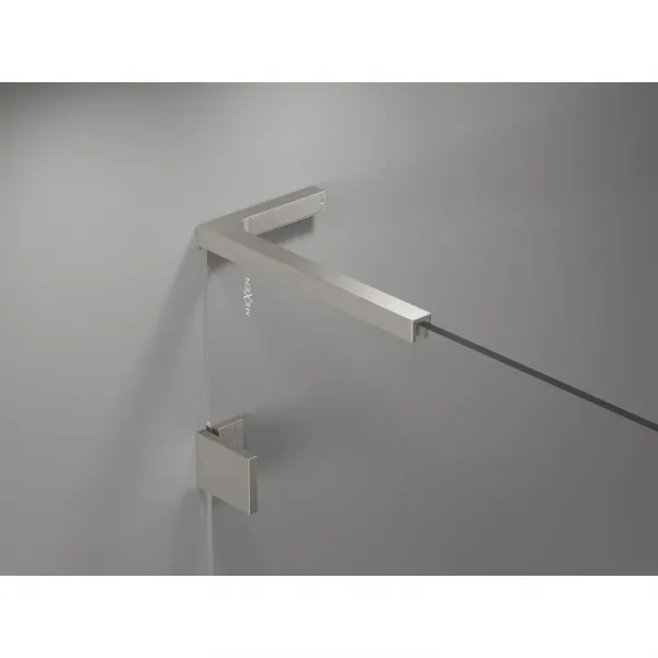 MEXEN/S - Lunar L sprchový kút dvere krídlové pravá 85 x 70, transparent, nikel kartáčovaný 834L-085-070-97-00-P