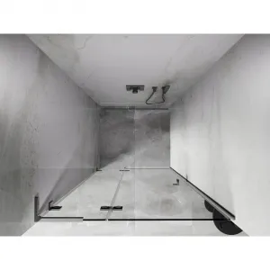 MEXEN/S - Lunar L sprchové dvere krídlové ľavé 80, transparent, chróm 834L-080-000-01-00-L