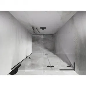 MEXEN/S - Lunar L sprchové dvere krídlové pravé 80, transparent, chróm 834L-080-000-01-00-P