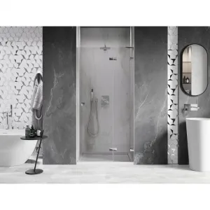 MEXEN/S - Lunar L sprchové dvere krídlové pravé 80, transparent, chróm 834L-080-000-01-00-P