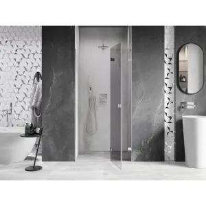 MEXEN/S - Lunar L sprchové dvere krídlové pravé 80, transparent, chróm 834L-080-000-01-00-P