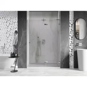 MEXEN/S - Lunar L sprchové dvere krídlové pravé 130, transparent, chróm 834L-130-000-01-00-P