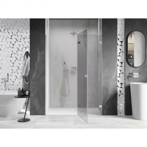 MEXEN/S - Lunar L sprchové dvere krídlové pravé 130, transparent, chróm 834L-130-000-01-00-P