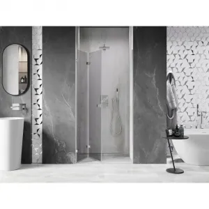 MEXEN/S - Lunar-F skladacie sprchové dvere ľavé 80, transparent, chróm 836-080-000-01-00-L