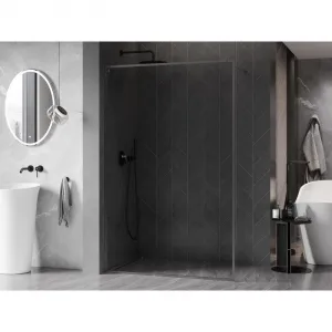 MEXEN/S - Kyoto-XF Sprchová zástena WALK-IN s rámom 70 x 202, transparent 10 mm, grafit metal 800-070-104-95-00-X
