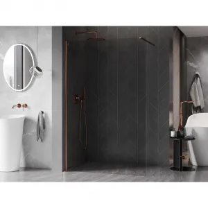 MEXEN/S - Kyoto-X Sprchová zástena WALK-IN 70 x 200, transparent 10 mm, ružové zlato 800-070-101-60-00-X