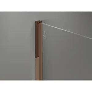 MEXEN/S - Kyoto-X Sprchová zástena WALK-IN 70 x 200, grafit 10 mm, ružové zlato 800-070-101-60-40-X