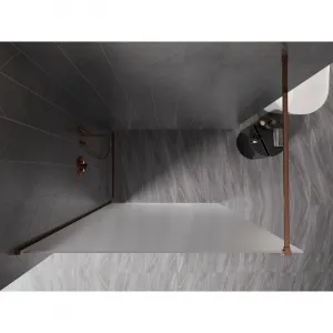 MEXEN/S - Kyoto-X Sprchová zástena WALK-IN 70 x 200, dekor 10 mm, ružové zlato 800-070-101-60-30-X