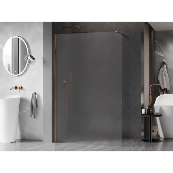 MEXEN/S - Kyoto-X Sprchová zástena WALK-IN 70 x 200, dekor 10 mm, ružové zlato 800-070-101-60-30-X