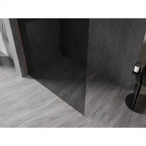 MEXEN/S - Kyoto-X Sprchová zástena WALK-IN 70 x 200, grafit 10 mm, ružové zlato 800-070-101-60-40-X