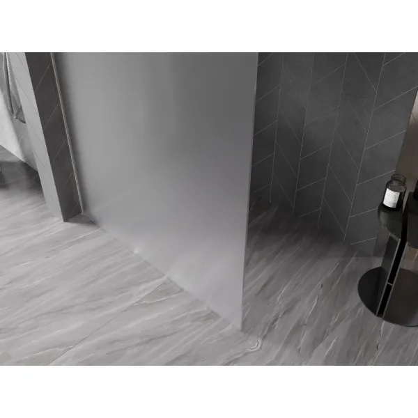MEXEN/S - Kyoto-X Sprchová zástena WALK-IN 80 x 200, dekor 10 mm, nikel kartáčovaný 800-080-101-97-30-X