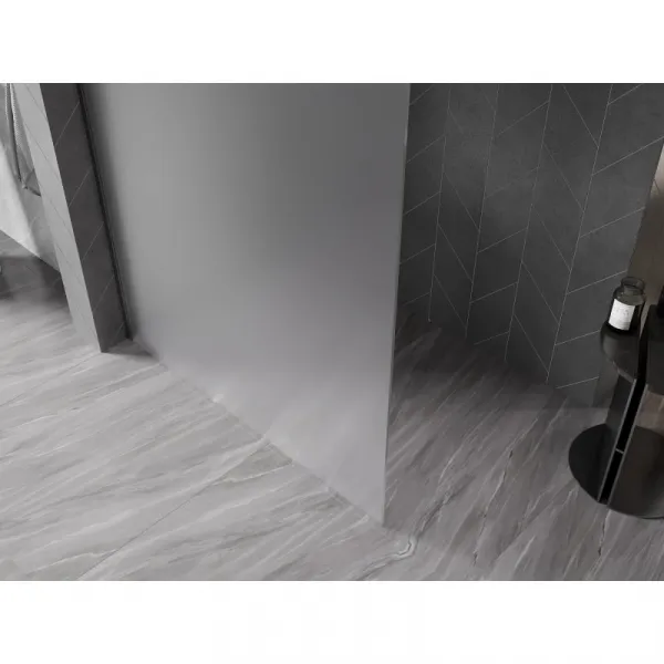 MEXEN/S - Kyoto-X Sprchová zástena WALK-IN 80 x 200, dekor 10 mm, grafit kartáčovaná 800-080-101-66-30-X
