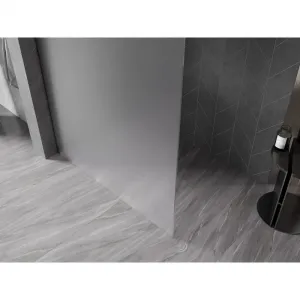 MEXEN/S - Kyoto-X Sprchová zástena WALK-IN 80 x 200, dekor 10 mm, grafit kartáčovaná 800-080-101-66-30-X