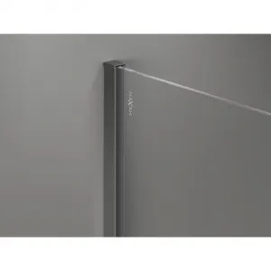 MEXEN/S - Kyoto-X Sprchová zástena WALK-IN 80 x 200, dekor 10 mm, grafit kartáčovaná 800-080-101-66-30-X