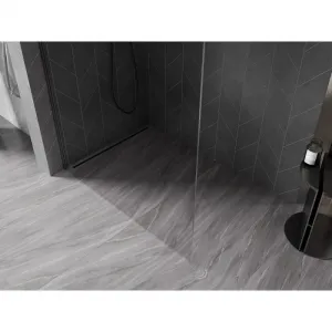 MEXEN/S - Kyoto-X Sprchová zástena WALK-IN 100 x 200, transparent 10 mm, grafit kartáčovaná 800-100-101-66-00-X