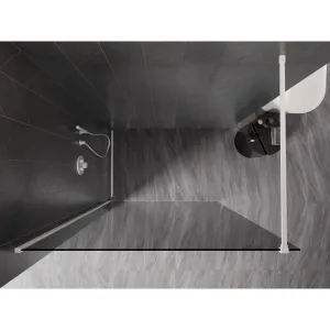 MEXEN/S - Kyoto-X Sprchová zástena WALK-IN 70 x 200, grafit 10 mm, biela 800-070-101-20-40-X