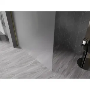 MEXEN/S - Kyoto-X Sprchová zástena WALK-IN 70 x 200, dekor 10 mm, zlato 800-070-101-50-30-X