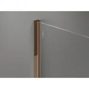 MEXEN/S - Kyoto-X Sprchová zástena WALK-IN 100 x 200, grafit 10 mm, ružové zlato 800-100-101-60-40-X