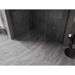 MEXEN/S - Kyoto-X Sprchová zástena WALK-IN 100 x 100, transparent 10 mm, ružové zlato 800-100-202-60-00-100-X