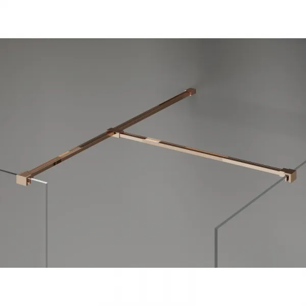MEXEN/S - Kyoto-X Sprchová zástena WALK-IN 110 x 70, transparent 10 mm, ružové zlato 800-110-202-60-00-070-X