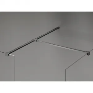 MEXEN/S - Kyoto-X Sprchová zástena WALK-IN 80 x 80, transparent 10 mm, grafit kartáčovaná 800-080-202-66-00-080-X