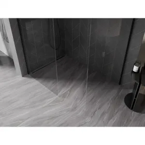 MEXEN/S - Kyoto-X Sprchová zástena WALK-IN 100 x 80, transparent 10 mm, čierna 800-100-202-70-00-080-X