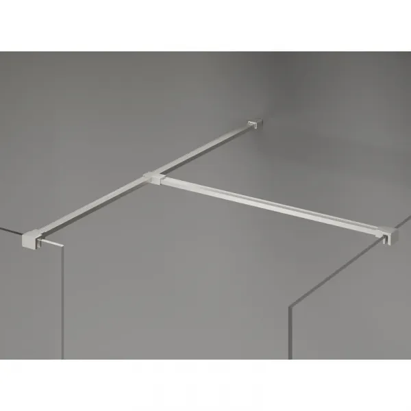 MEXEN/S - Kyoto-X Sprchová zástena WALK-IN 80 x 80, transparent 10 mm, nikel kartáčovaný 800-080-202-97-00-080-X