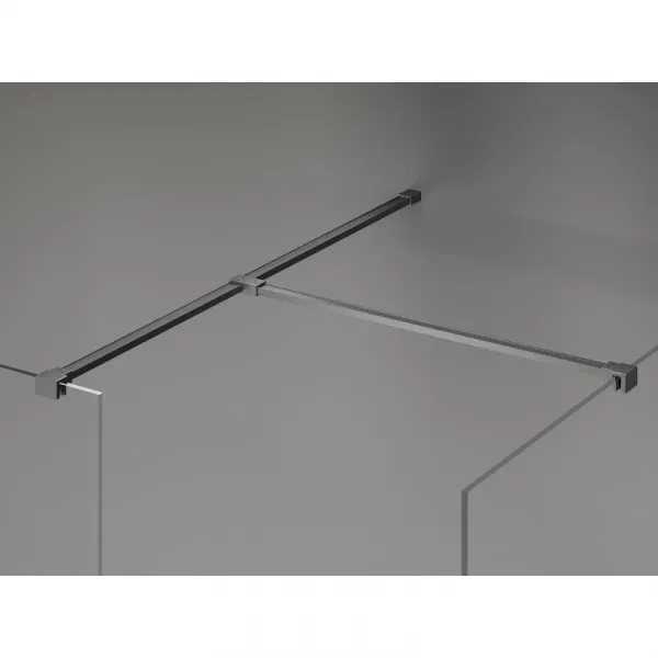 MEXEN/S - Kyoto-X Sprchová zástena WALK-IN 100 x 80, transparent 10 mm, grafit kartáčovaná 800-100-202-66-00-080-X