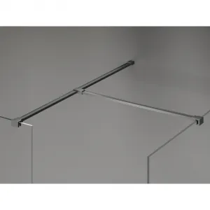 MEXEN/S - Kyoto-X Sprchová zástena WALK-IN 100 x 80, transparent 10 mm, grafit kartáčovaná 800-100-202-66-00-080-X