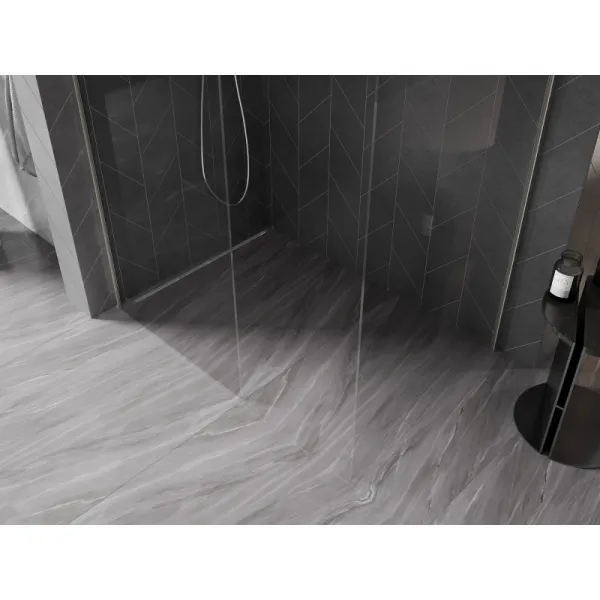 MEXEN/S - Kyoto-X Sprchová zástena WALK-IN 80 x 80, transparent 10 mm, nikel kartáčovaný 800-080-202-97-00-080-X