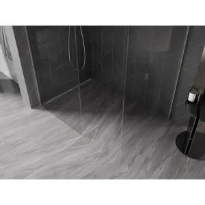 MEXEN/S - Kyoto-X Sprchová zástena WALK-IN 80 x 80, transparent 10 mm, nikel kartáčovaný 800-080-202-97-00-080-X