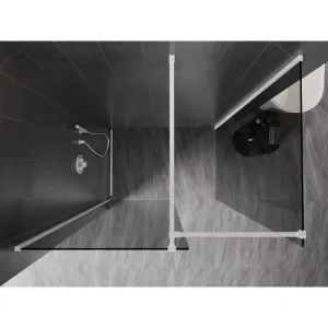 MEXEN/S - Kyoto-X Sprchová zástena WALK-IN 110 x 110, transparent 10 mm, biela 800-110-202-20-00-110-X