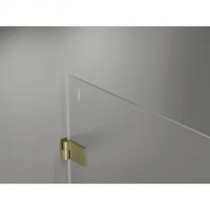 MEXEN/S - Lunar-B L sprchový kút dvere krídlové pravá 80 x 80, transparent, zlato kartáčovaná 832L-080-080-55-00-P