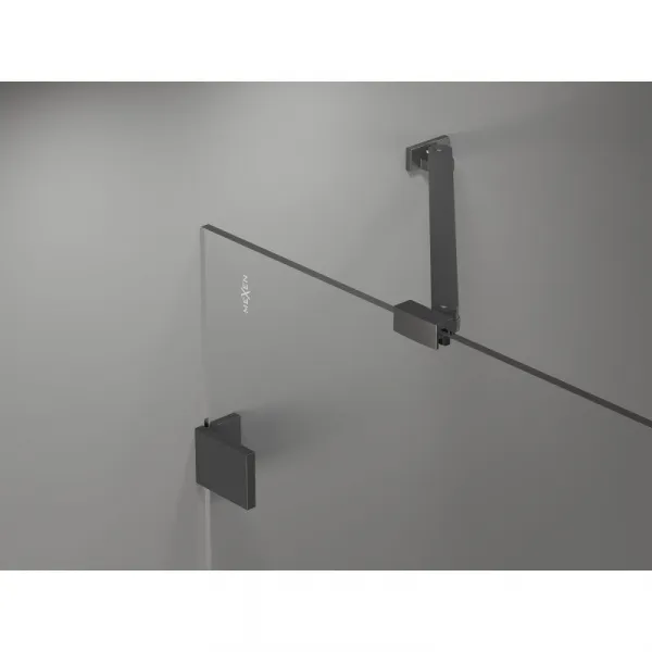 MEXEN/S - Lunar vaňová zástena FIX 100 x 150, transparent, grafit kartáčovaná 897-100-000-66-00