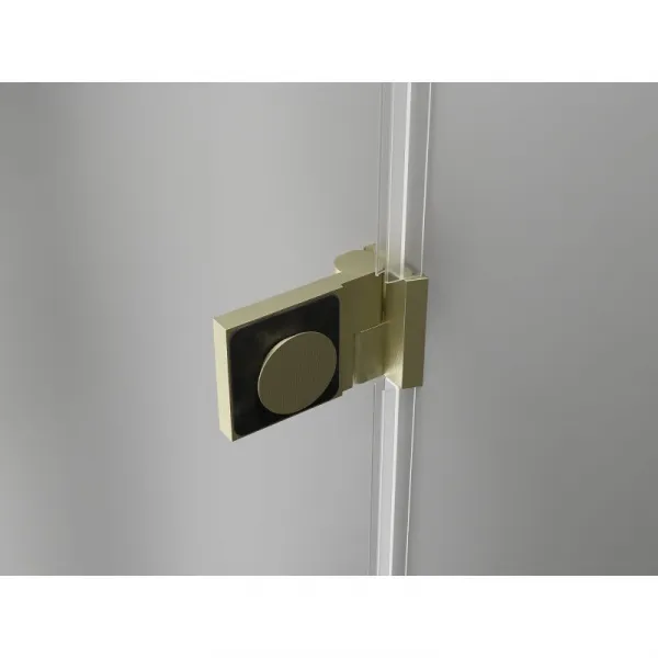 MEXEN/S - Lunar-B L sprchový kút dvere krídlové pravá 80 x 80, transparent, zlato kartáčovaná 832L-080-080-55-00-P