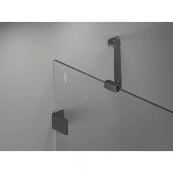 MEXEN/S - Lunar vaňová zástena FIX 60 x 150, transparent, grafit kartáčovaná 897-060-000-66-00