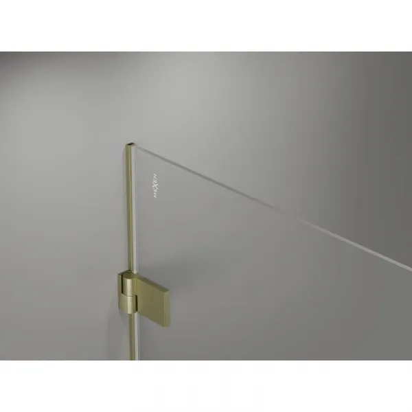 MEXEN/S - Lunar-B sprchovací kút dvere krídlové pravá 100 x 100, transparent, zlato kartáčovaná 832-100-100-55-00-P
