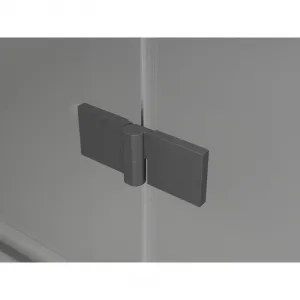 MEXEN/S - Lunar sprchový kút štvrťkruh krídlový 70 x 70, transparent, grafit metal 833-070L-070P-95-00