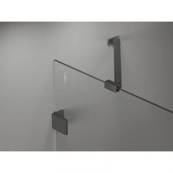 MEXEN/S - Lunar vaňová zástena FIX 80 x 150, transparent, grafit metal 897-080-000-95-00