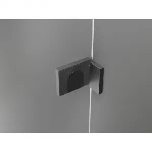 MEXEN/S - Lunar sprchovací kút štvrťkruh krídlový 70 x 70, transparent, grafit kartáčovaná 833-070L-070P-66-00
