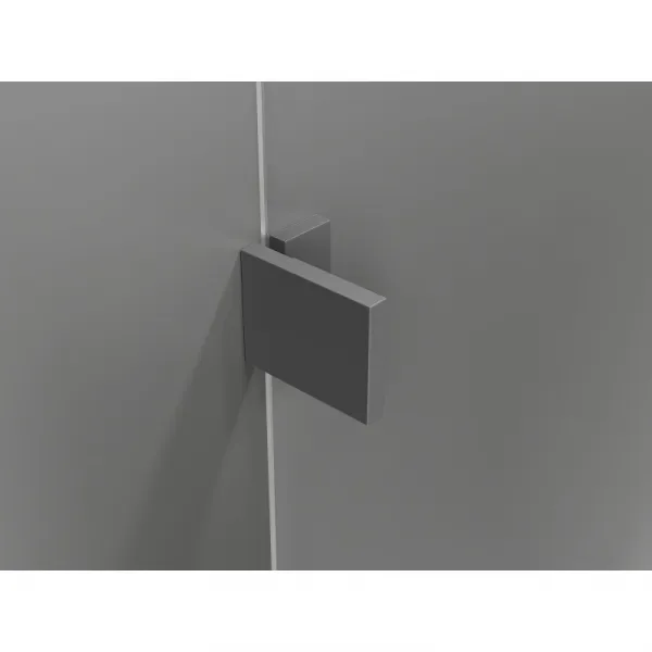 MEXEN/S - Lunar sprchový kút štvrťkruh krídlový 80 x 80, transparent, grafit metal 833-080L-080P-95-00