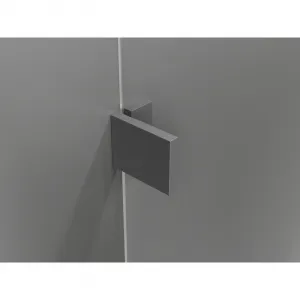 MEXEN/S - Lunar sprchový kút štvrťkruh krídlový 80 x 80, transparent, grafit metal 833-080L-080P-95-00