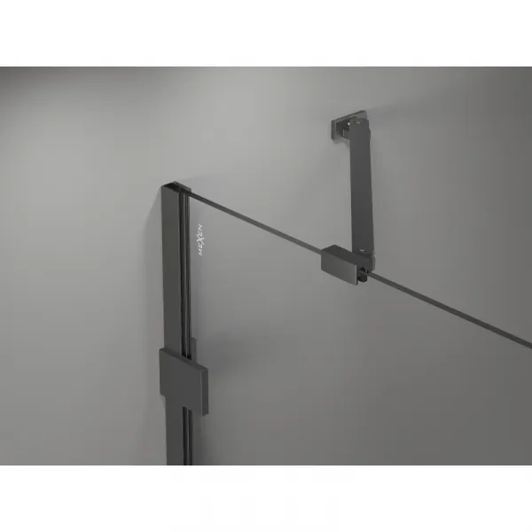 MEXEN/S - Lunar sprchový kút štvrťkruh krídlový pravá 100 x 80, transparent, grafit kartáčovaná 833-100P-080L-66-00