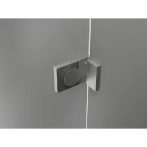 MEXEN/S - Lunar L sprchový kút dvere krídlové pravá 85 x 70, transparent, nikel kartáčovaný 834L-085-070-97-00-P